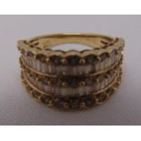 14ct yellow gold and diamond half eternity ring, approx total weight 5.6g