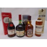 A quantity of alcohol to include Cragganmore 12 Year Old Single Malt Scotch Whisky, Bisquit