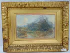 Louis Burleigh Bruhl framed and glazed watercolour titled Hornchurch March 96, signed bottom left,