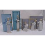 Five Lladro figurines to include 4650, 4505, 4540, 04869 and 04872, all in original packaging,