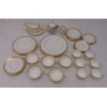 Wedgwood Gold Vine leaf pattern dinner and tea service to include plates, bowls, cups, saucers,