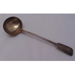 A hallmarked silver fiddle pattern soup ladle, London 1903, approx total weight 294g