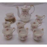 Paragon Victoriana Rose teaset to include teapot, sugar bowl, milk jug, six cups, six saucers (15)