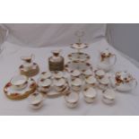 Royal Albert Old Country Roses teaset to include teapots, cake plates, biscuit stand, cups,