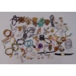 A quantity of silver and costume jewellery to include necklaces, rings, earrings, bracelets and