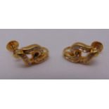 18ct yellow gold and diamond earrings, approx total weight 4.6g