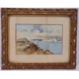 W. Gibbs framed and glazed watercolour of a coastal scene, signed and dated bottom left, 20.5 x 31.