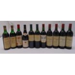 Eleven bottles of French red wine to include Chateau Magnol Haut Medoc 1985, Chateau la Croux