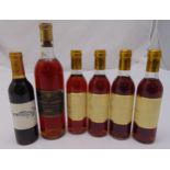 Chateau Suduiraut 1989 1st Cru Classe sauternes four 37.5cl bottles, Chateau Mayne des Carmes 1990