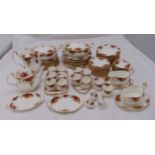 Royal Albert Old Country Roses dinner and coffee set to include plates, bowls, serving dishes,
