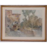 William Russell Flint framed and glazed polychromatic limited edition print of figures in a villa,