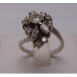 18ct white gold and diamond dress ring, approx total weight 4.7g