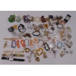 A quantity of silver and costume jewellery to include necklaces, rings, earrings, bracelets and