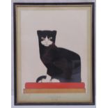 B. Van der Leck (1876-1958) framed and glazed polychromatic image titled The Cat 1914, 35 x 27.5cm