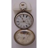 A hallmarked silver cased pocket watch