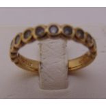 Diamond half eternity ring, tested 9ct gold, approx total weight 2.8g