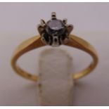 18ct gold and diamond solitaire ring, approx total weight 2.1g