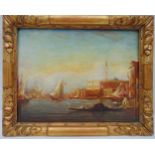 A pair of framed oils on panel of Venice and Istanbul indistinctly signed bottom left, 26.5 x 34.5cm