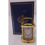 Halcyon Days miniature carriage clock in original packaging