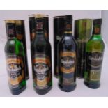 Glenfiddich malt Scotch whisky to include two 70cl bottles and two 1litre bottles all in original