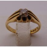 14ct gold and diamond solitaire ring, approx total weight 4.1g