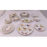 Royal Worcester Evesham pattern to include serving dishes, (12)