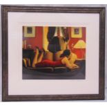 Jack Vettriano framed and glazed limited edition polychromatic print 86/295 titled Parlour of
