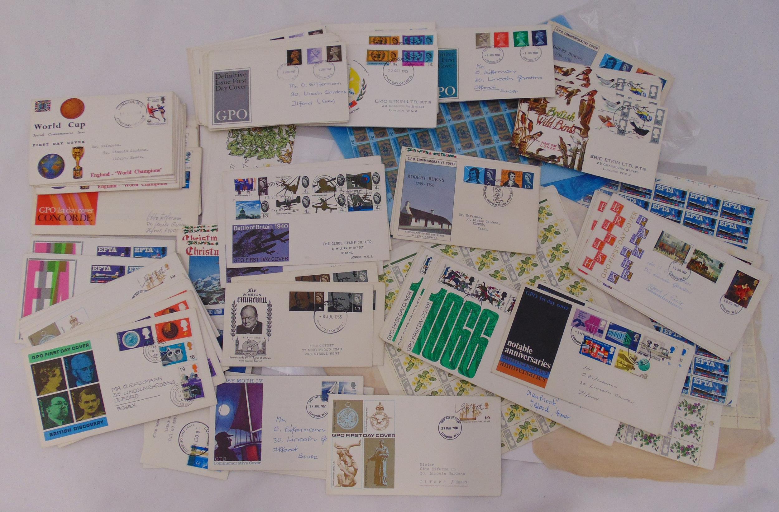 A quantity of stamps to include complete sheets and first day covers
