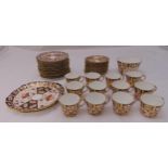 Royal Crown Derby Imari pattern to include cups, saucers, plates and sandwich plates (42)