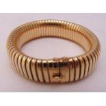 9ct yellow gold Art Deco fancy link expanding bracelet, approx total weight 38.3g