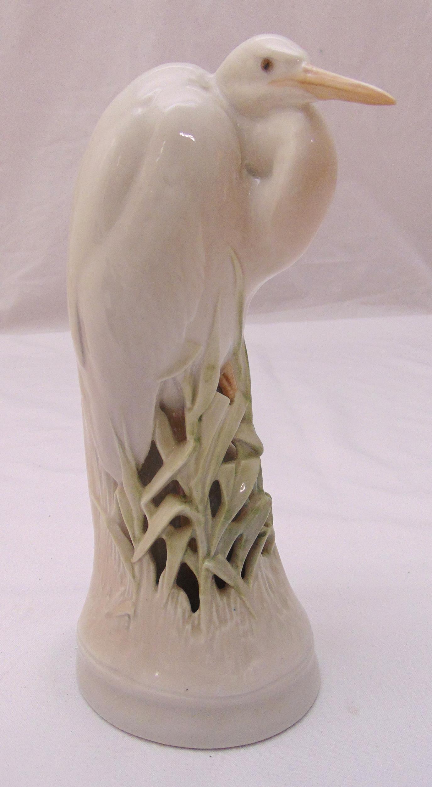 Royal Copenhagen figurine of a standing heron 532, marks to the base, 27cm (h)