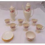 Carltonware coffee set to include a coffee pot, hot water jug, sugar bowl, cups and saucers (15)