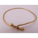9ct yellow gold bangle, approx total weight 8.2g