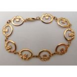10ct yellow gold bracelet, approx total weight 6.9g