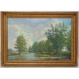 Donald Ayres framed oil on canvas titled Vale of Dedham, signed bottom left and inscribed with title