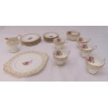 Paragon Lamorne part teaset to include plates, cups, saucers and a cake plate (18)