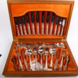 A canteen of Mappin & Webb silver plated King's pattern cutlery