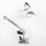 A Vintage Herbert Terry model 1227 stripped and polished anglepoise desk lamp