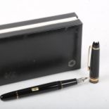 MONT BLANC - a black lacquer Meisterstuck Pix fountain pen, serial no. XD2699804, boxed