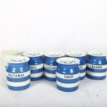 6 T G Green & Co Limited Cornish kitchenware blue and white storage jars, and another similar