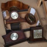 Various mantel clocks (boxful)