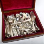 A quantity of silver plated cutlery