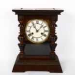 Junghans 8-day mantel clock, case height 36cm, with pendulum