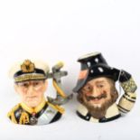 2 Royal Doulton character jugs, comprising Guy Fawkes D6861, and Earl Mountbatten of Burma D6944