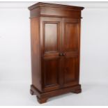 A large scale mahogany table-top wardrobe, height 80cm