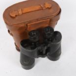 A pair of Second World War Period REL Canada 7x50 military issue binoculars, marked CGB 57 GA,