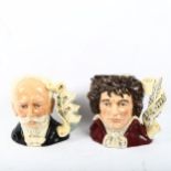 2 Royal Doulton character jugs, comprising Beethoven D7021, and Tchaikovsky D7022