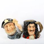 2 Royal Doulton character jugs, comprising Captain Hook D6947, and Old Salt D6782