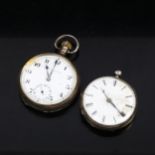 2 silver pocket watches