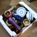 A large quantity of various ceramics, including Conwy Pottery etc (boxful)